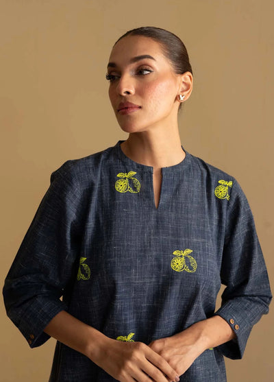 Sahar Pret Casual Cotton 2 Piece Suit Zest