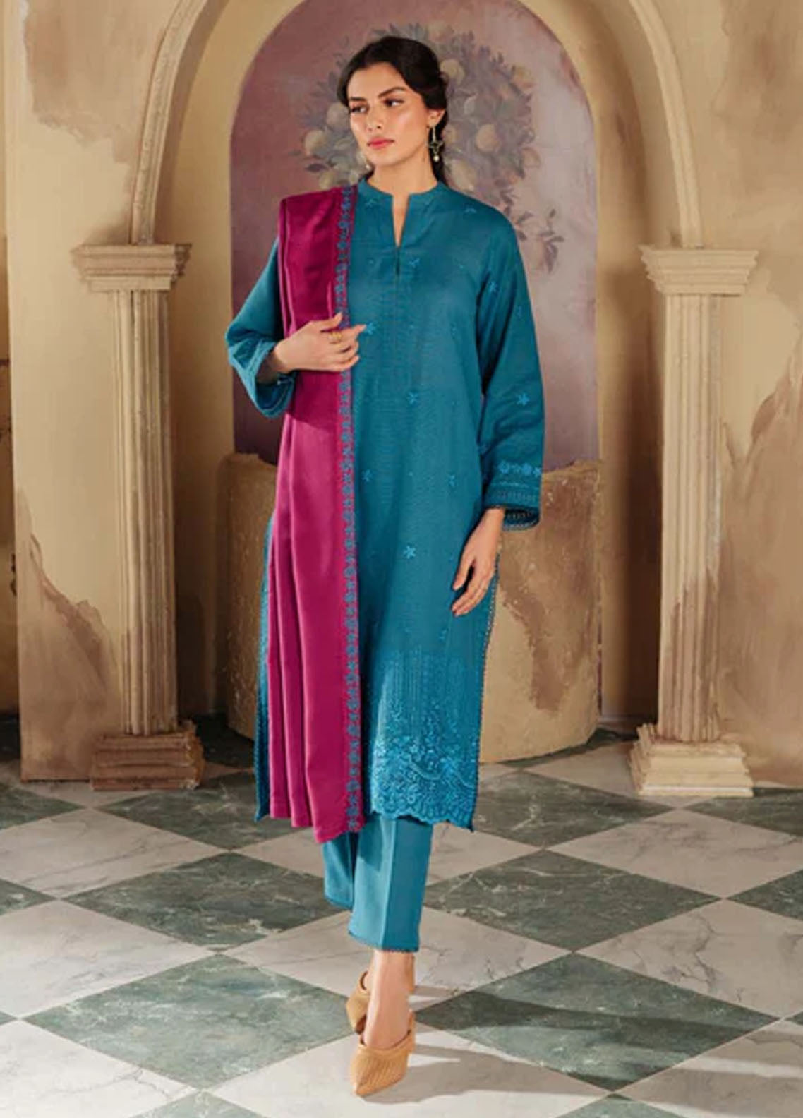 Sahar Unstitched Embroidered Khaddar Collection 2023 SKWD-V2-23-06