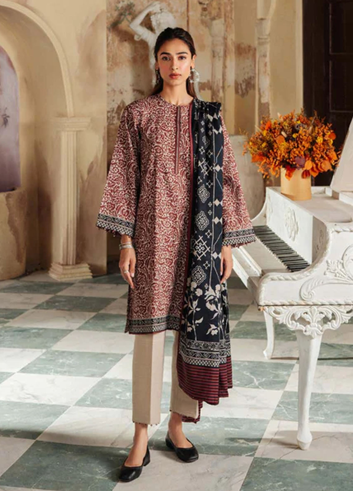 Sahar Unstitched Printed Khaddar Collection 2023 SKWP-V2-23-06