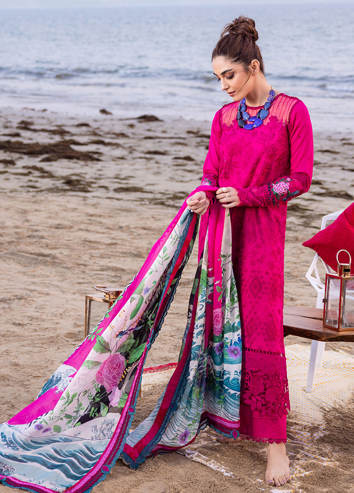 Saira Rizwan Unstitched Luxury Lawn Collection 2024 Damask