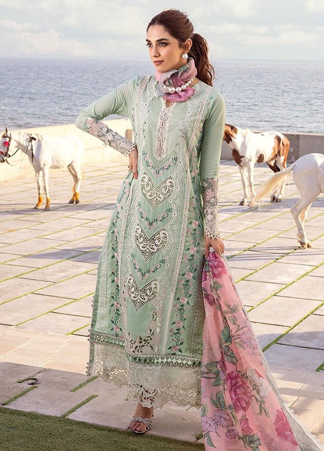 Saira Rizwan Unstitched Luxury Lawn Collection 2024 Keshi