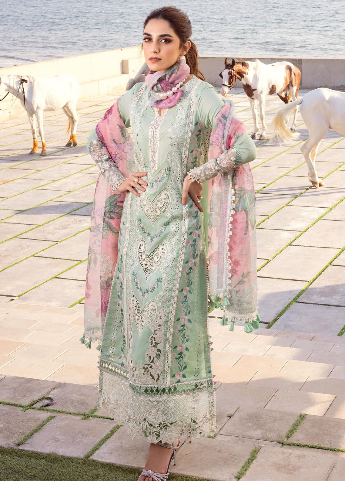 Saira Rizwan Unstitched Luxury Lawn Collection 2024 Keshi