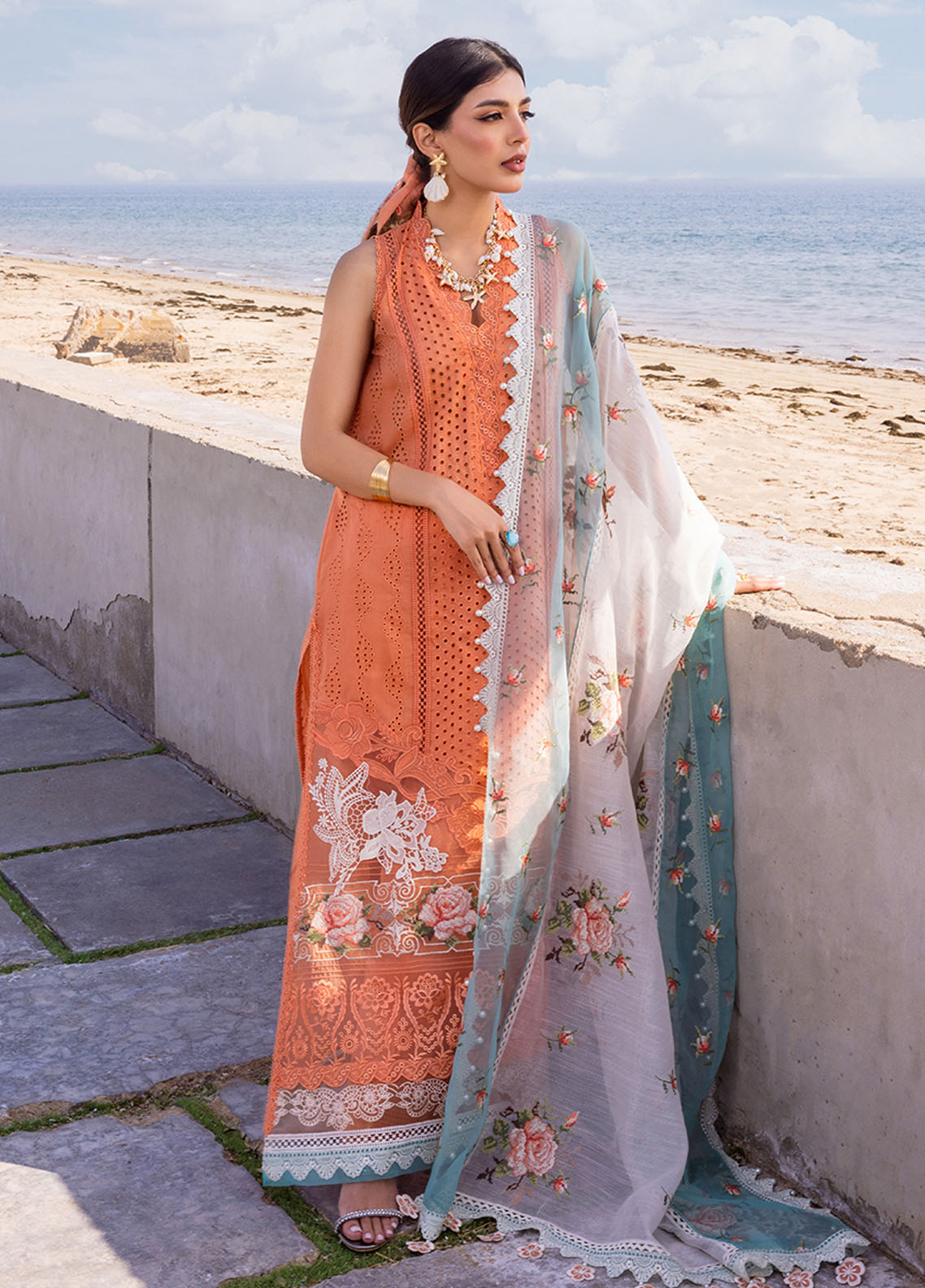 Saira Rizwan Unstitched Luxury Lawn Collection 2024 Mabe