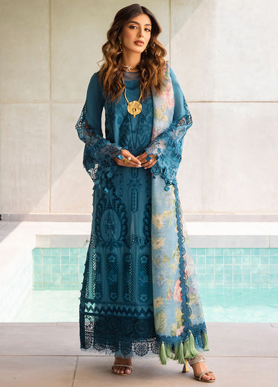 Saira Rizwan Unstitched Luxury Lawn Collection 2024 Sapphire