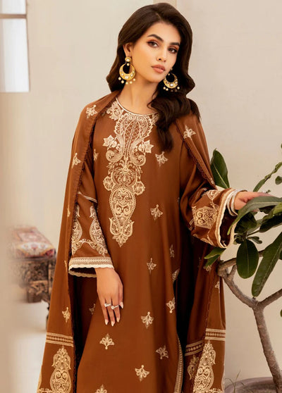 Mohagni Pret Embroidered Dhanak 3 Piece Suit MWS-02