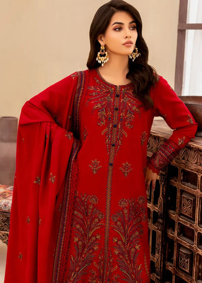 Mohagni Pret Embroidered Dhanak 3 Piece Suit MWS-09