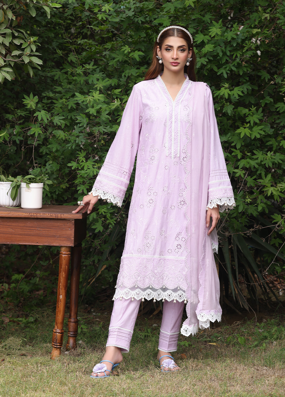 Salitex Embroidered Cambric Suits Unstitched 3 Piece UNS24CK011UT - Summer Collection