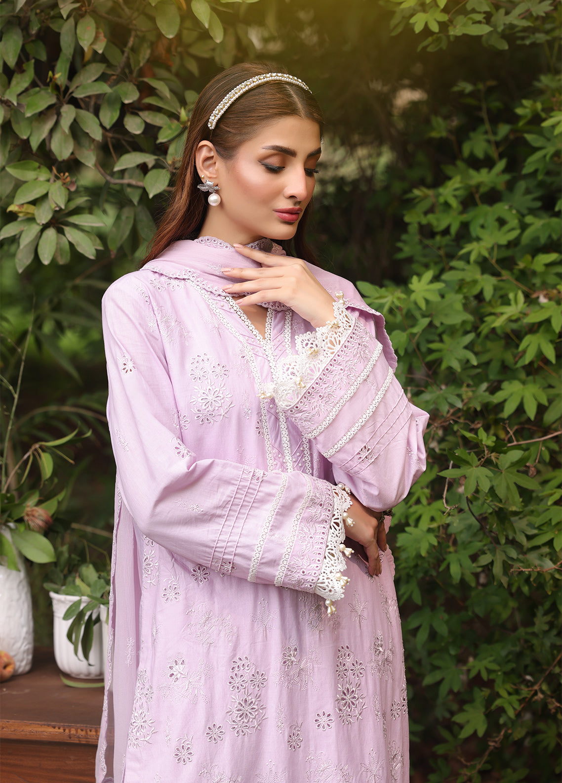 Salitex Embroidered Cambric Suits Unstitched 3 Piece UNS24CK011UT - Summer Collection