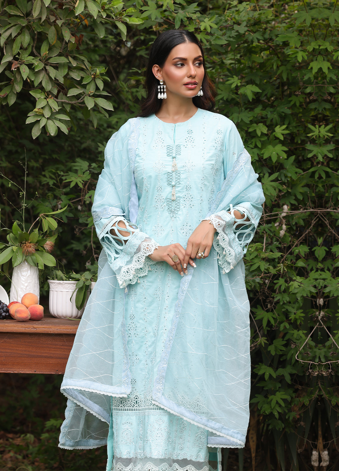 Salitex Embroidered Cambric Suits Unstitched 3 Piece UNS24CK015UT - Summer Collection