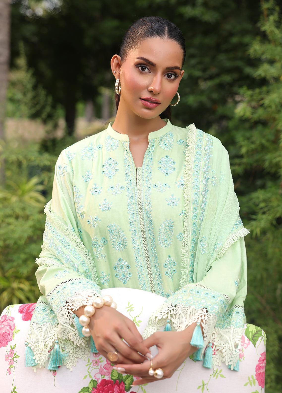 Salitex Embroidered Cambric Suits Unstitched 3 Piece UNW24CK001UT - Summer Collection