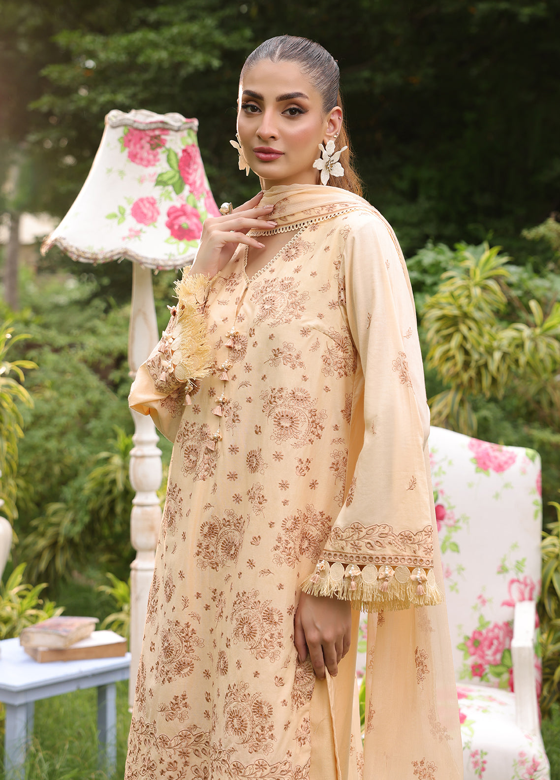 Salitex Embroidered Cambric Suits Unstitched 3 Piece UNW24CK002UT - Summer Collection