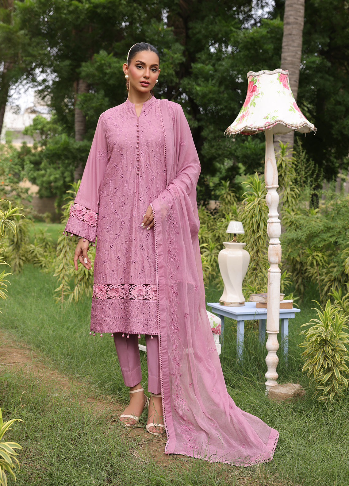 Salitex Embroidered Cambric Suits Unstitched 3 Piece UNW24CK003UT - Summer Collection