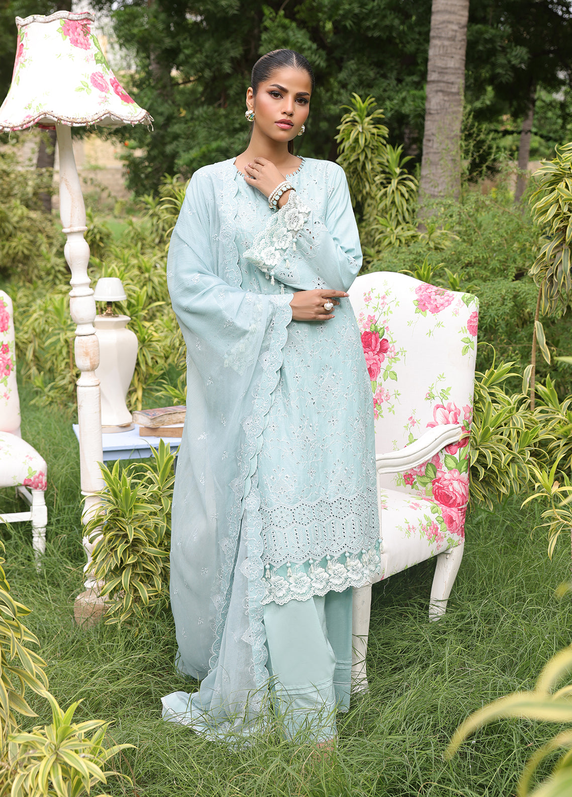 Salitex Embroidered Cambric Suits Unstitched 3 Piece UNW24CK004UT - Summer Collection