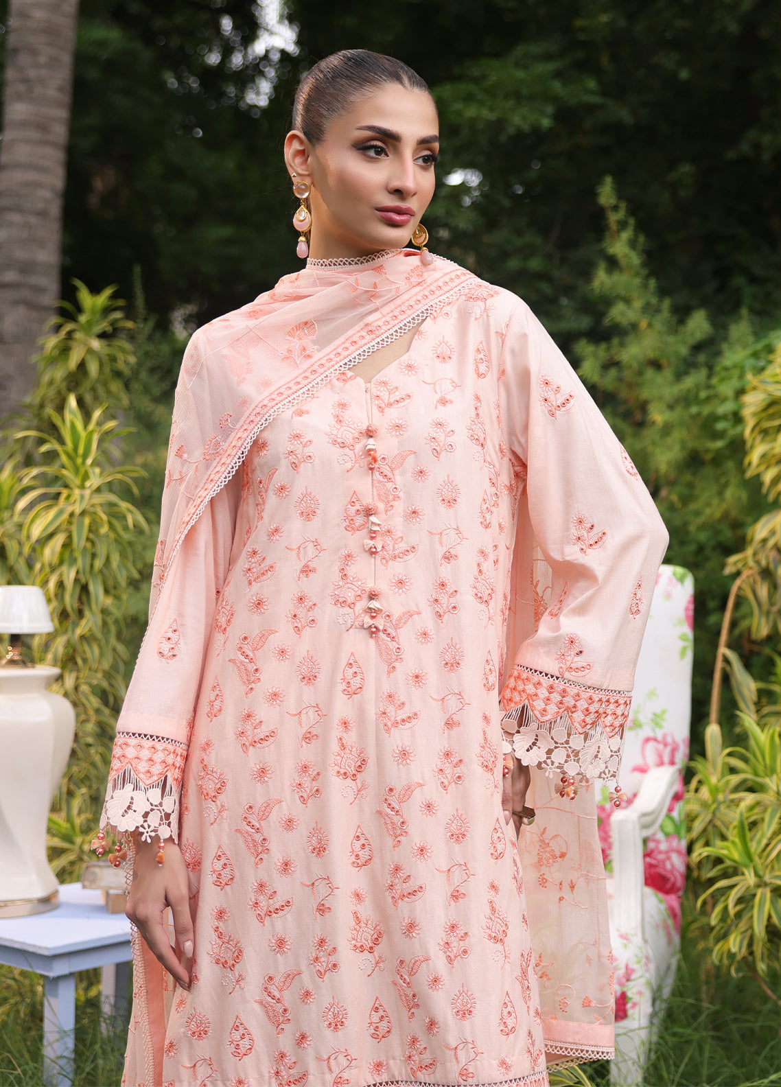 Salitex Embroidered Cambric Suits Unstitched 3 Piece UNW24CK007UT - Summer Collection