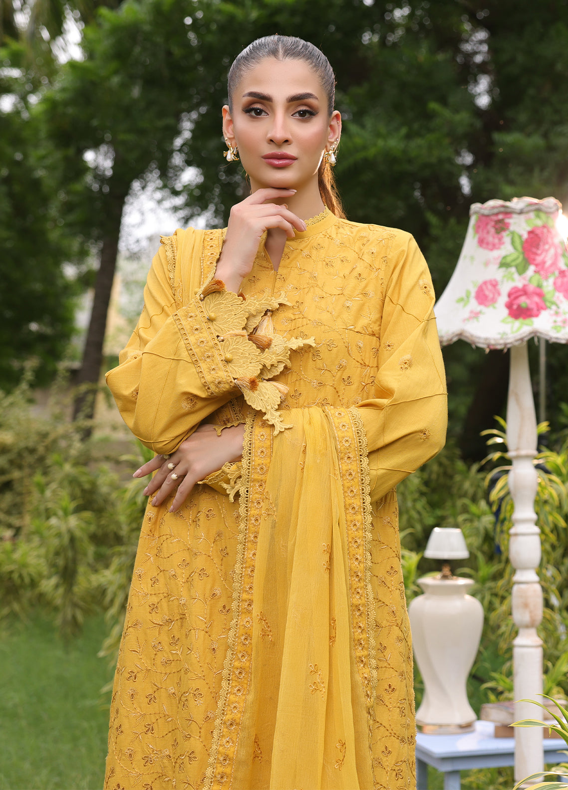 Salitex Embroidered Cambric Suits Unstitched 3 Piece UNW24CK010UT - Summer Collection