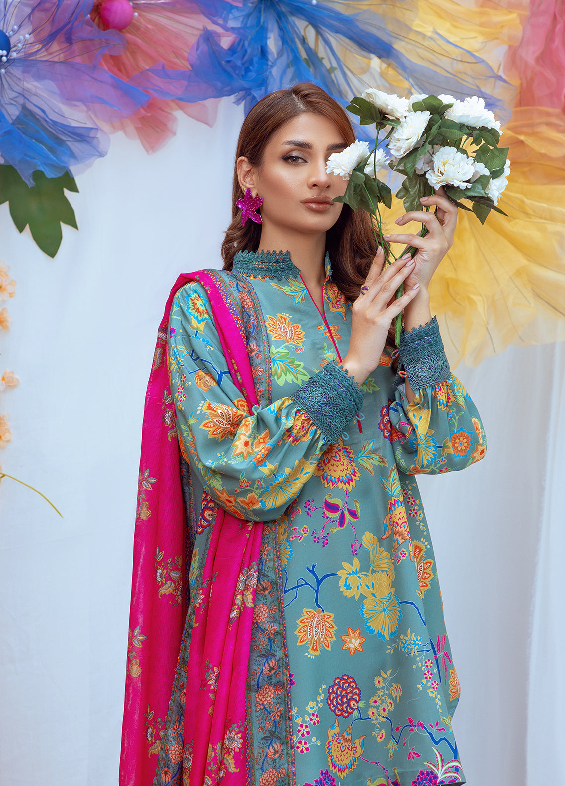 Salitex Printed Lawn Silk Suits Unstitched 3 Piece SUNS24ASI001UT - Summer Collection