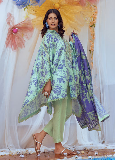 Salitex Printed Lawn Silk Suits Unstitched 3 Piece SUNS24ASI004UT - Summer Collection