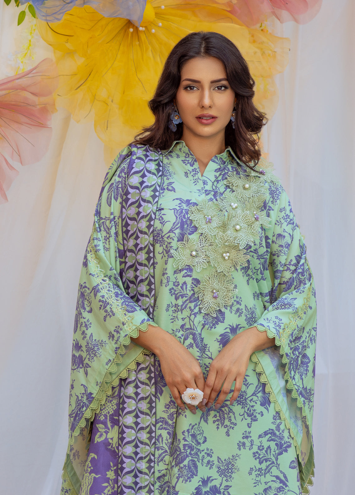 Salitex Printed Lawn Silk Suits Unstitched 3 Piece SUNS24ASI004UT - Summer Collection