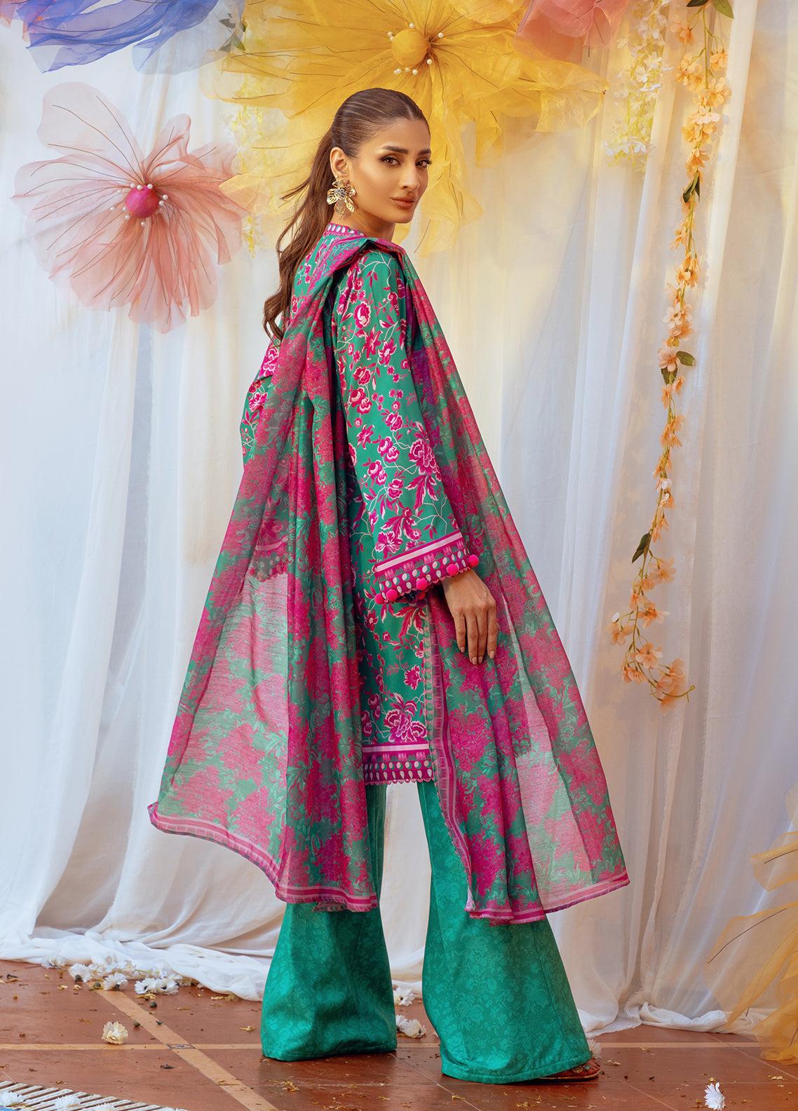 Salitex Printed Lawn Silk Suits Unstitched 3 Piece SUNS24ASI006UT - Summer Collection