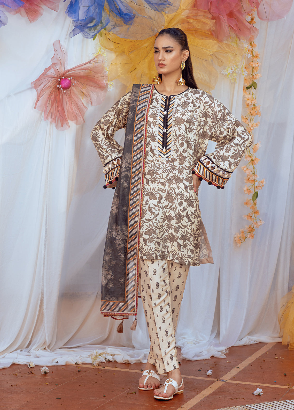 Salitex Printed Lawn Silk Suits Unstitched 3 Piece SUNS24ASI007UT - Summer Collection