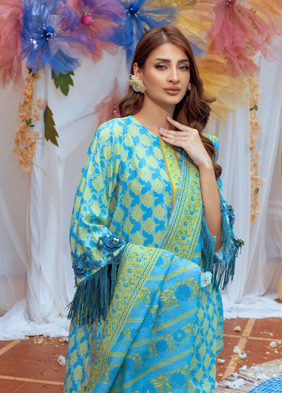 Salitex Printed Lawn Silk Suits Unstitched 3 Piece SUNS24ASI008UT - Summer Collection