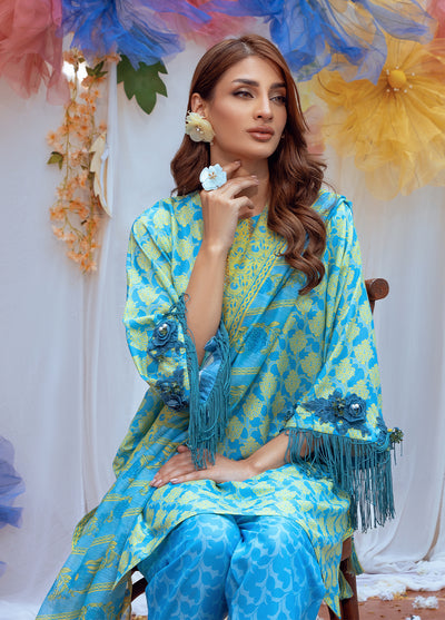 Salitex Printed Lawn Silk Suits Unstitched 3 Piece SUNS24ASI008UT - Summer Collection