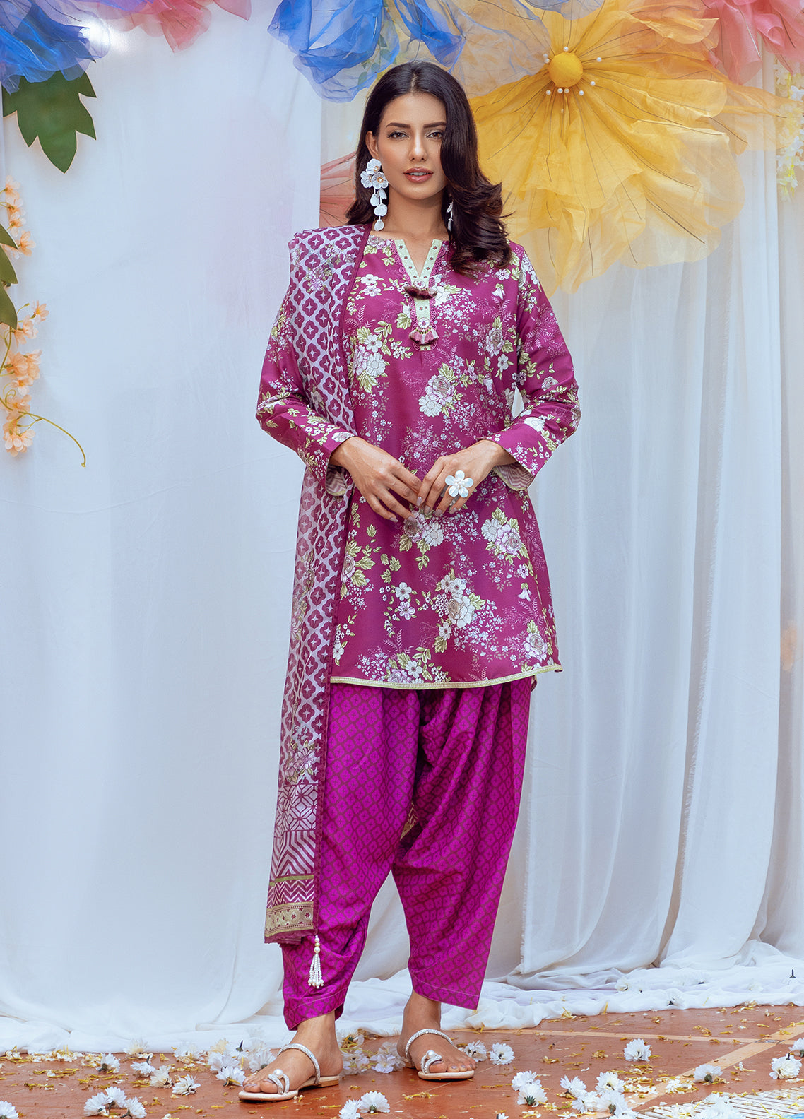 Salitex Printed Lawn Silk Suits Unstitched 3 Piece SUNS24ASI009UT - Summer Collection