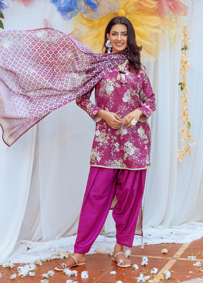 Salitex Printed Lawn Silk Suits Unstitched 3 Piece SUNS24ASI009UT - Summer Collection