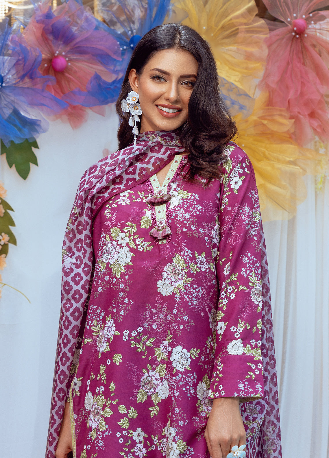 Salitex Printed Lawn Silk Suits Unstitched 3 Piece SUNS24ASI009UT - Summer Collection