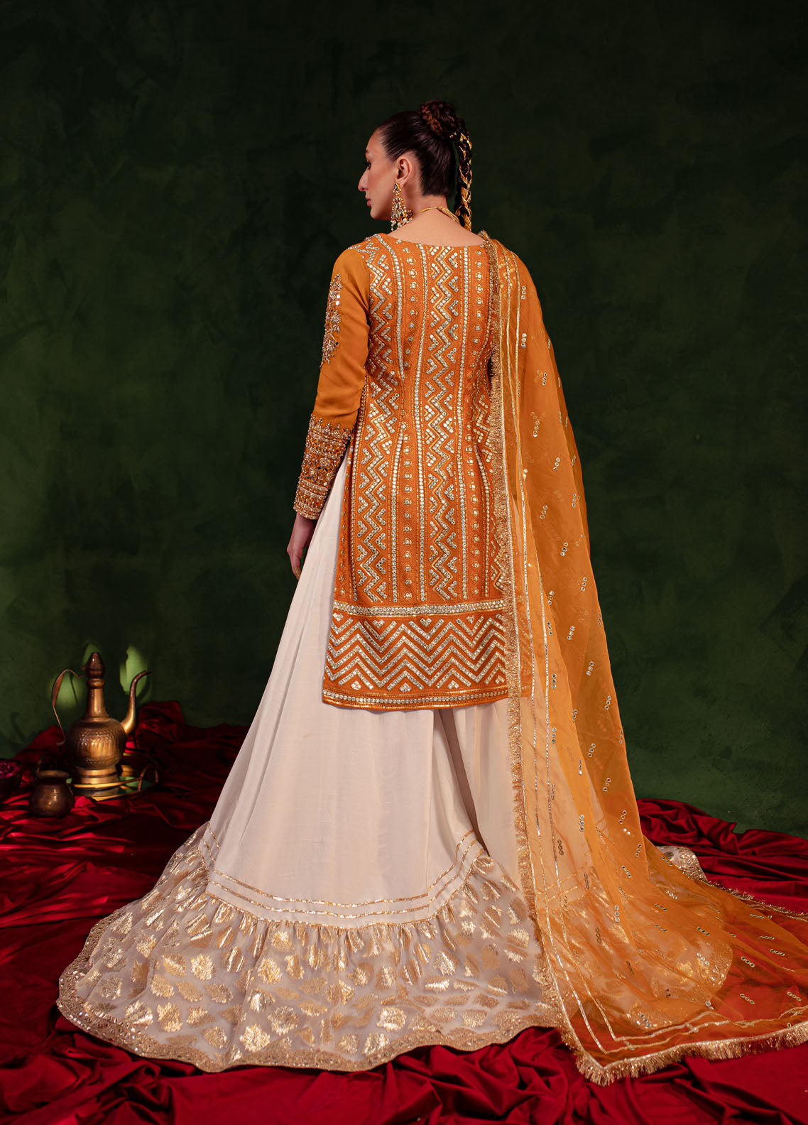 Maria Osama Khan Luxury Pret Silk 3 Piece Dress MOK23SSF HIJR