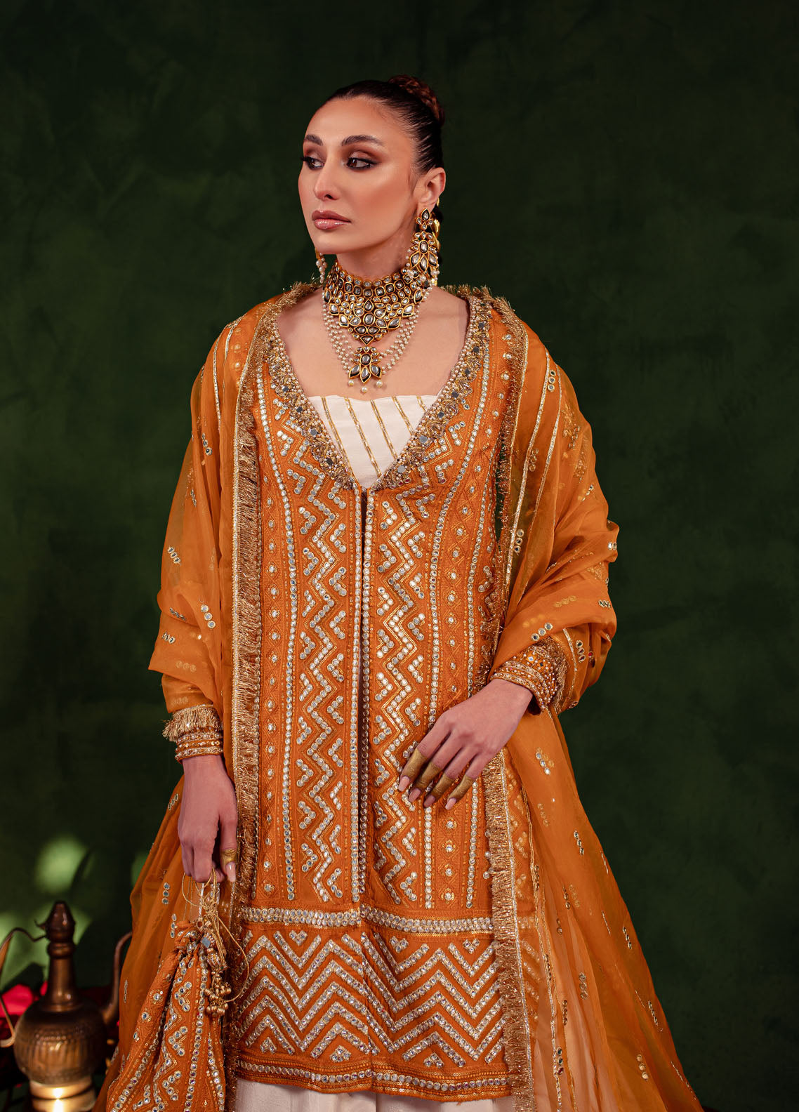 Maria Osama Khan Luxury Pret Silk 3 Piece Dress MOK23SSF HIJR