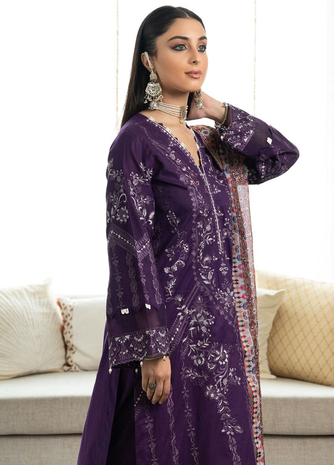 Samah By Aik Atelier Unstitched Lawn Collection 2024 Look-03