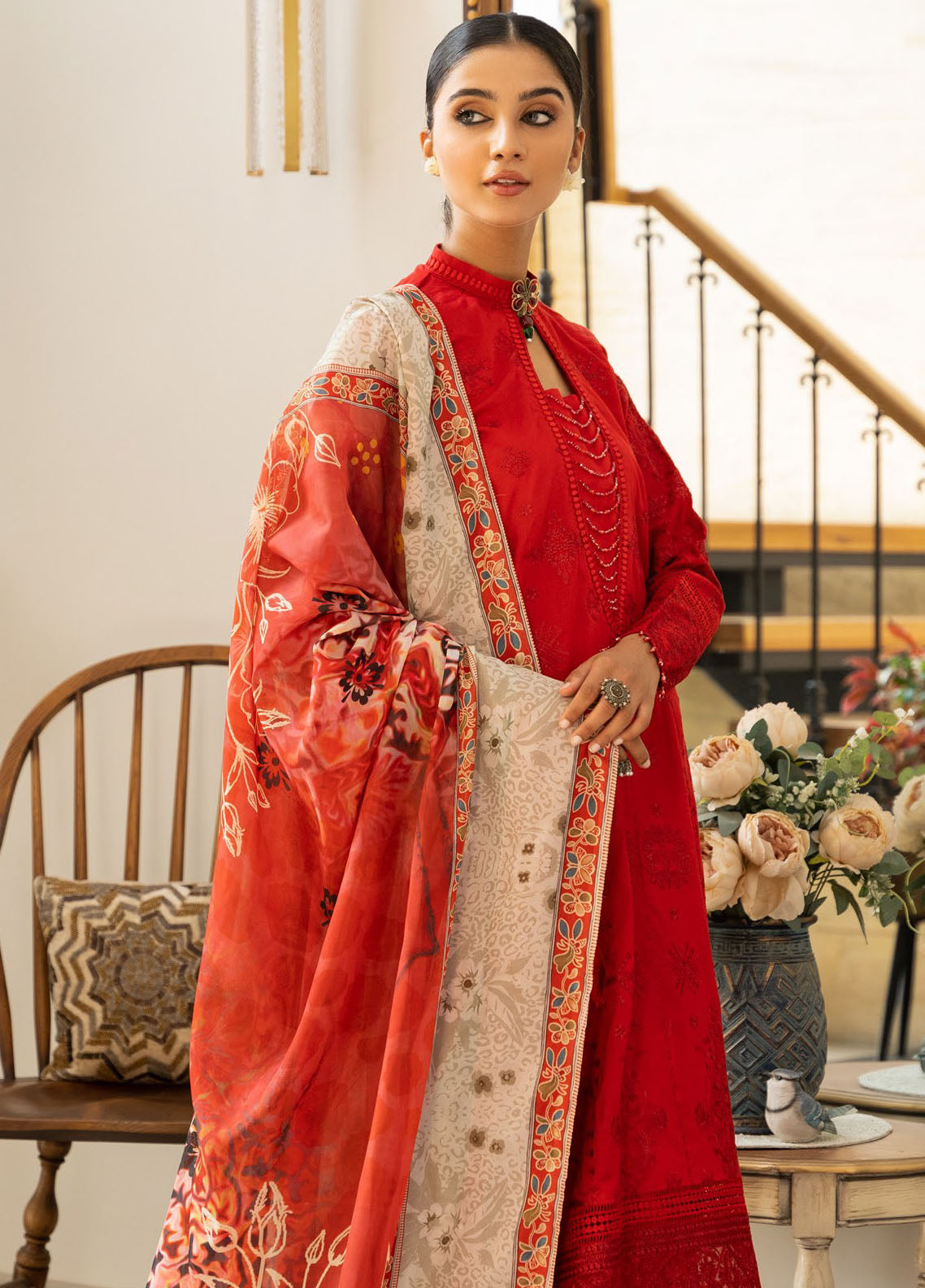 Samah By Aik Atelier Unstitched Lawn Collection 2024 Look-08