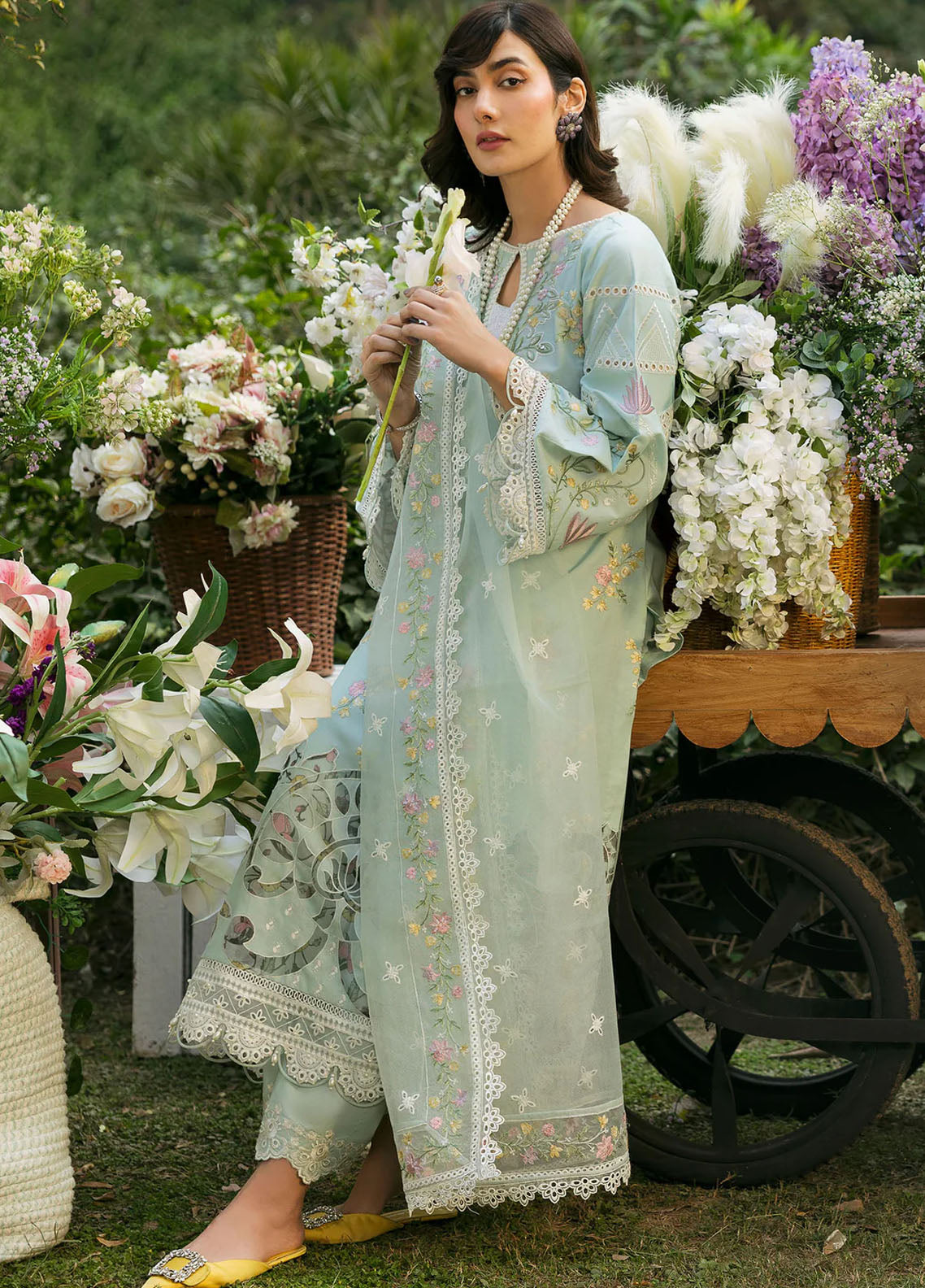 Floral Forest by Sardinia Luxury Lawn Collection 2025 Sky Petal 808