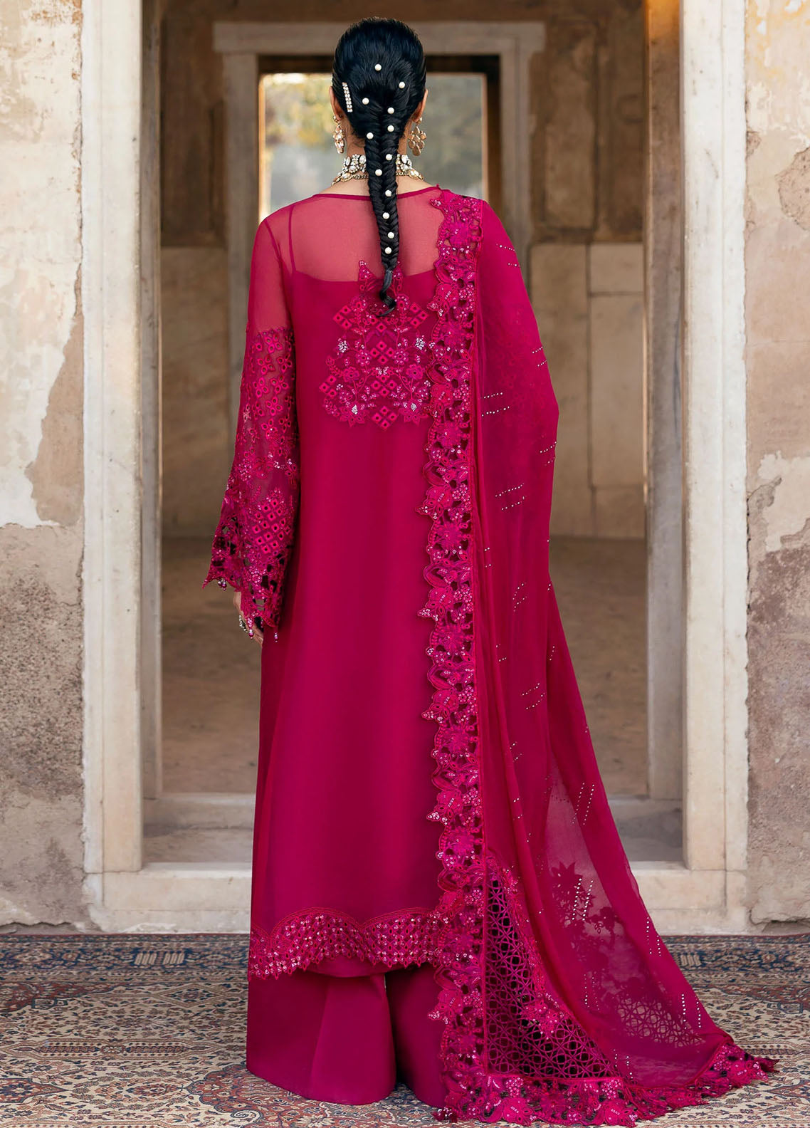 Sardinia Embroidered Chiffon Suits Unstitched 3 Piece SRD25CF D-1102 Meera