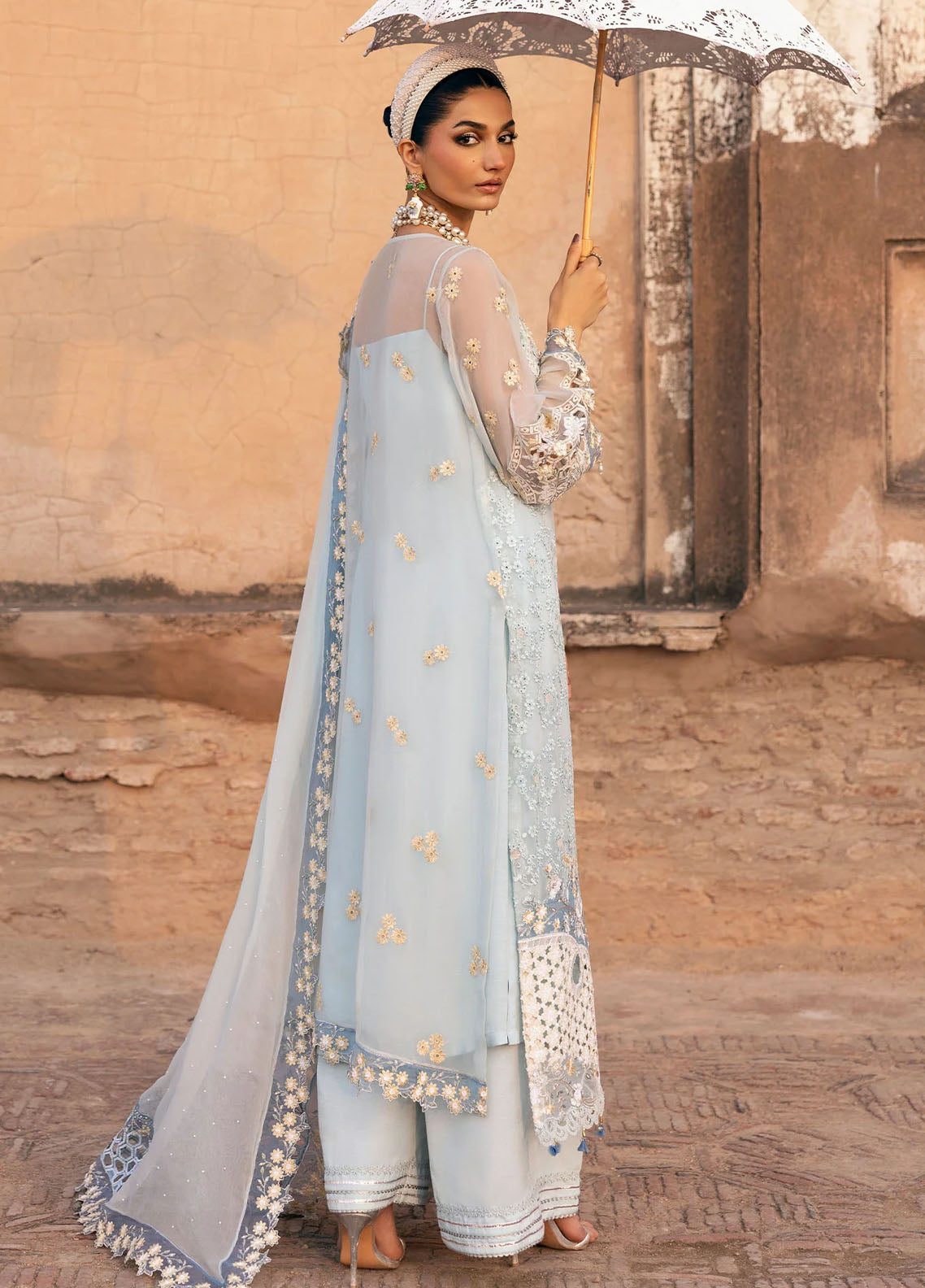 Sardinia Embroidered Chiffon Suits Unstitched 3 Piece SRD25CF D-1104 Feroza