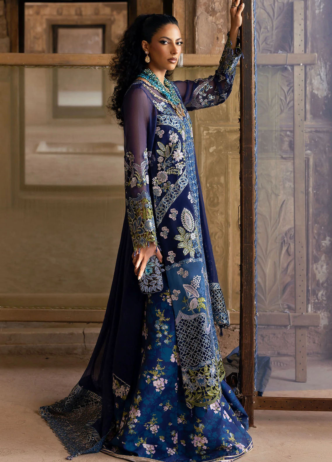 Sardinia Embroidered Chiffon Suits Unstitched 3 Piece SRD25CF D-1105 Maya