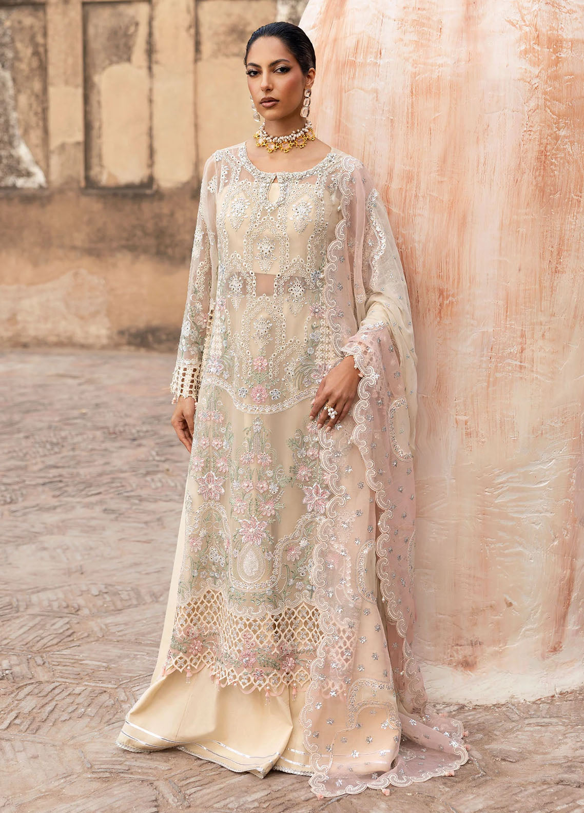 Sardinia Embroidered Chiffon Suits Unstitched 3 Piece SRD25CF D-1106 Zohra
