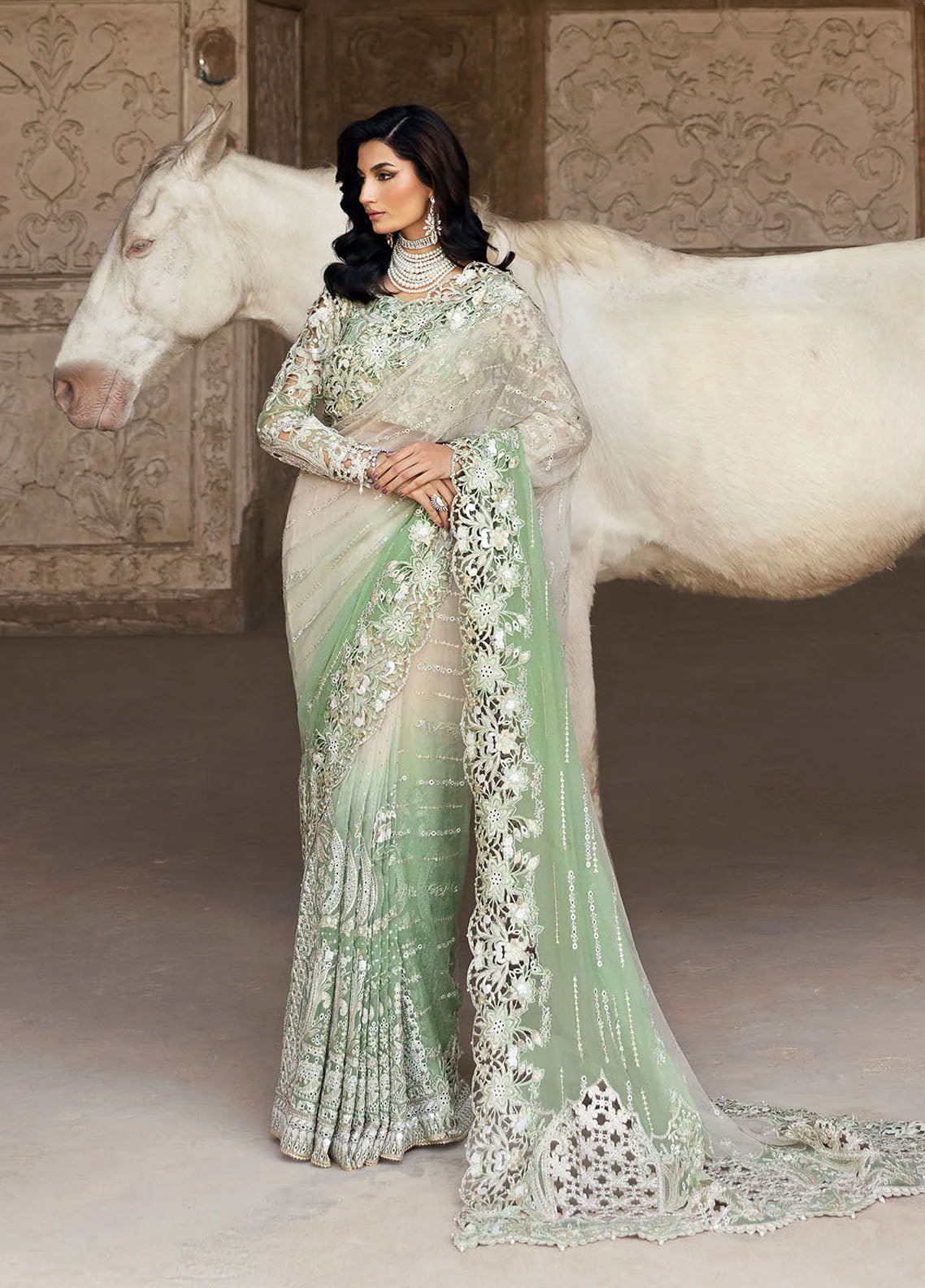 Sardinia Embroidered Chiffon Suits Unstitched 3 Piece SRD25CF D-1107 Layla