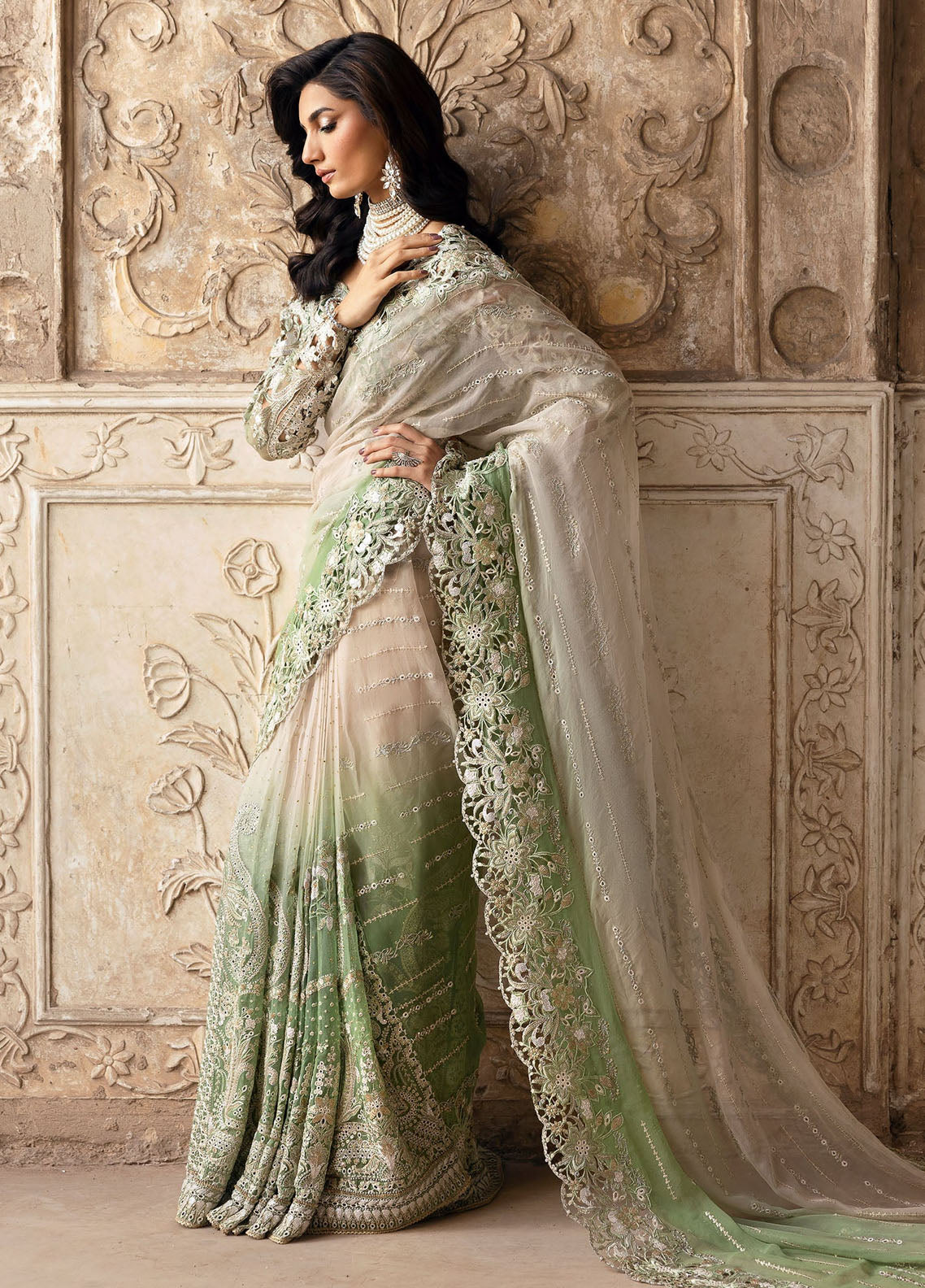 Sardinia Embroidered Chiffon Suits Unstitched 3 Piece SRD25CF D-1107 Layla