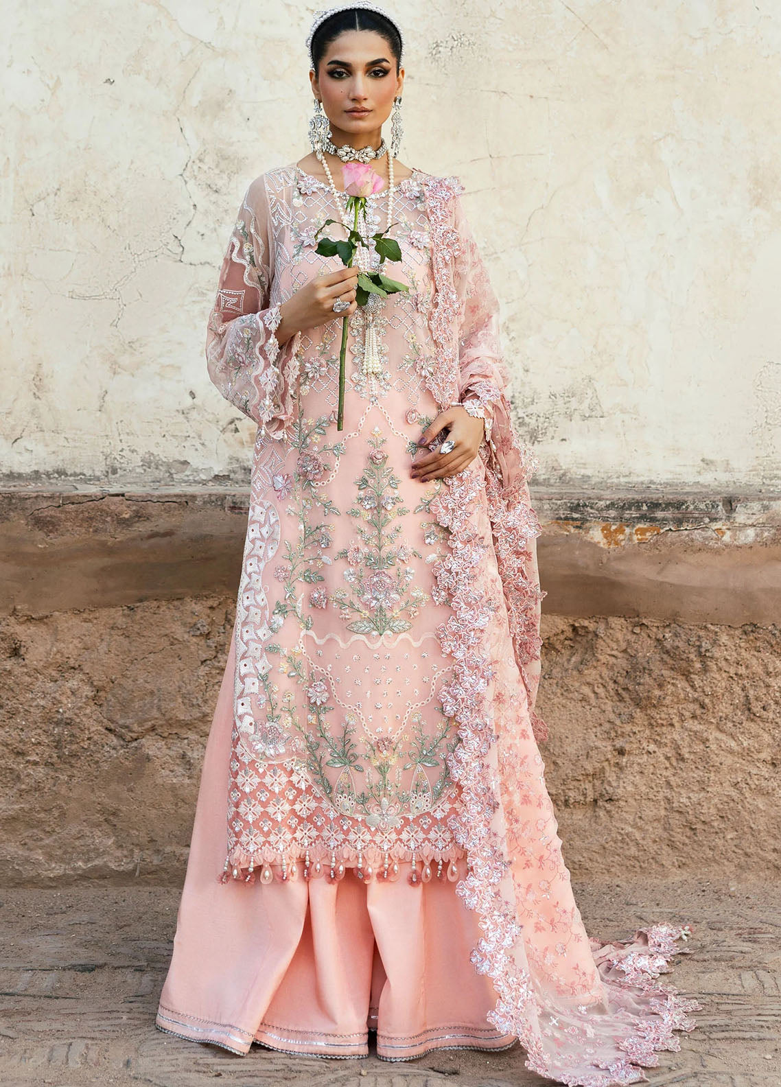 Sardinia Embroidered Chiffon Suits Unstitched 3 Piece SRD25CF D-1108 Sassi