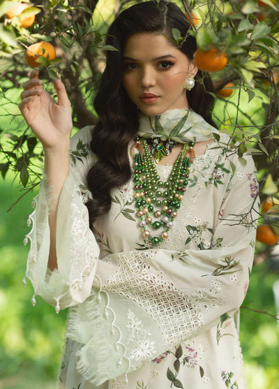 Sardinia Embroidered Lawn Unstitched Suit 3 Piece 902 White Tulip