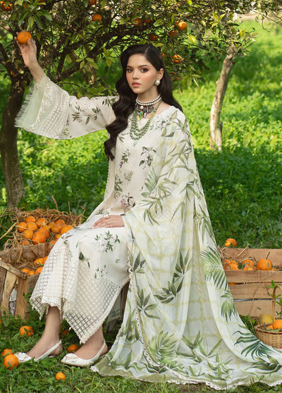 Sardinia Embroidered Lawn Unstitched Suit 3 Piece 902 White Tulip