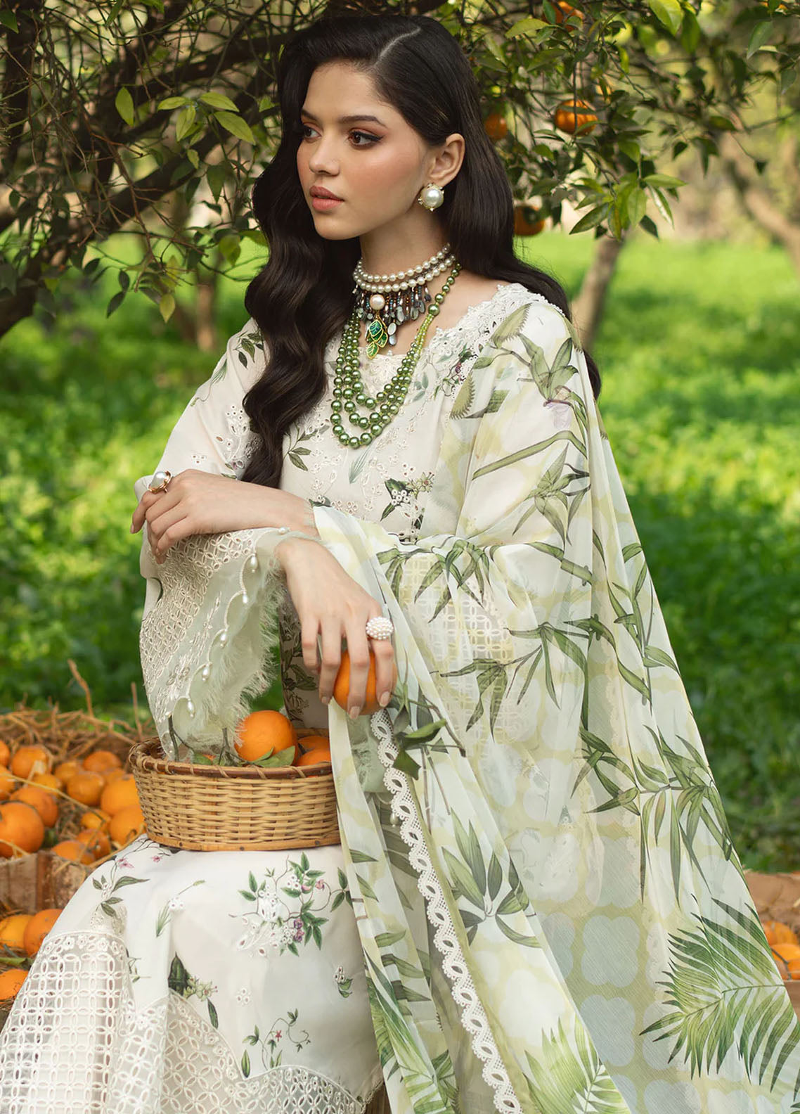 Sardinia Embroidered Lawn Unstitched Suit 3 Piece 902 White Tulip