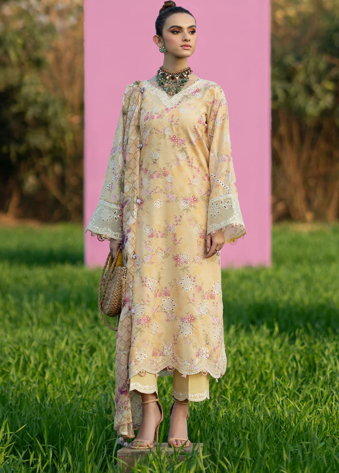 Sardinia Embroidered Lawn Unstitched Suit 3 Piece 903 Sunflower