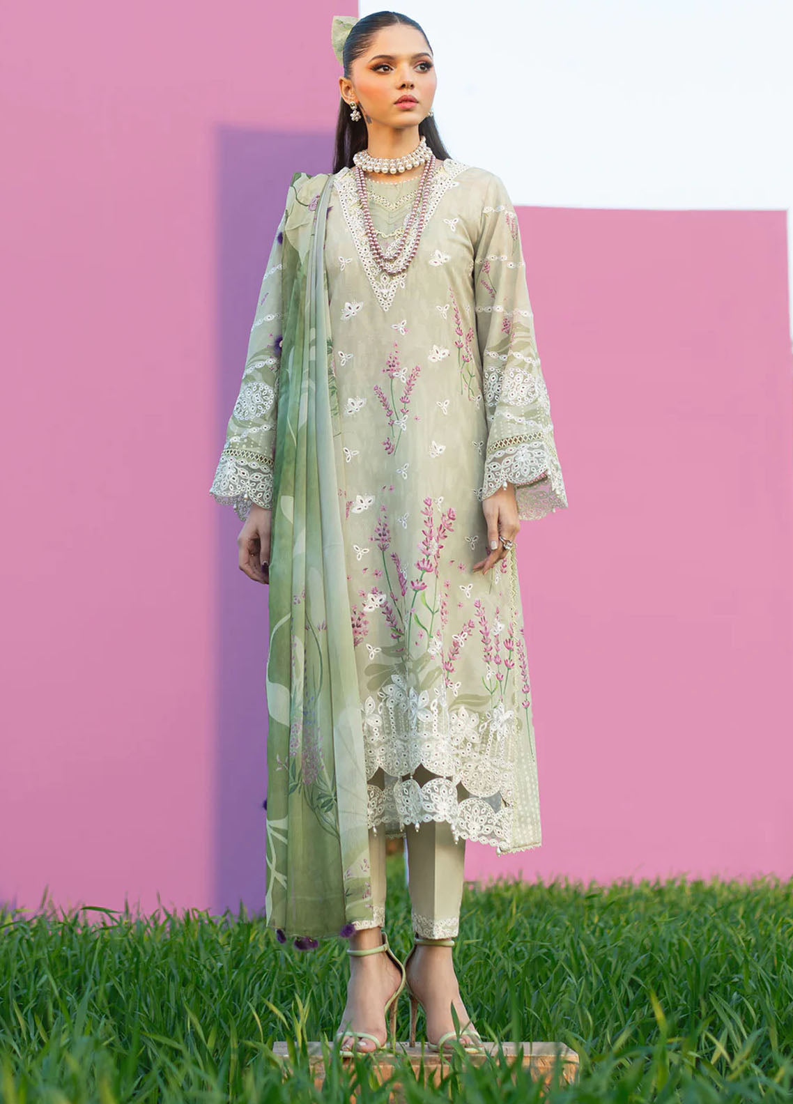 Sardinia Embroidered Lawn Unstitched Suit 3 Piece 908 Zinnia