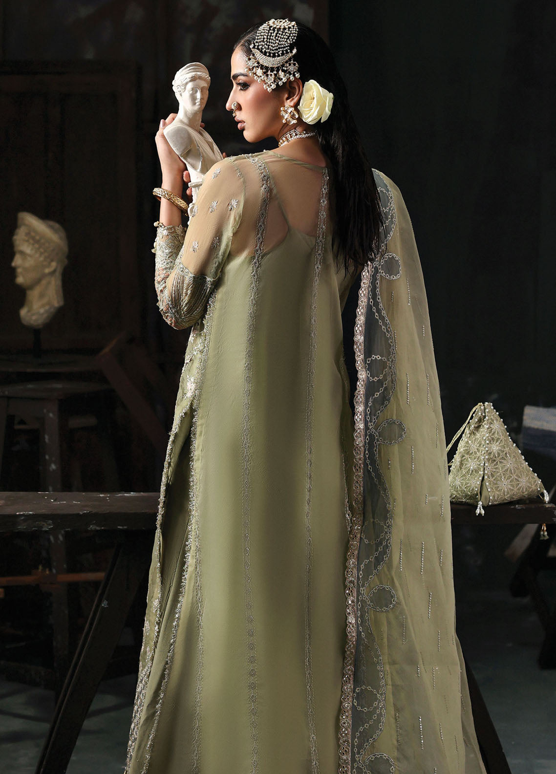 Sardinia Embroidered Organza Suits Unstitched 3 Piece D-1206 Inara