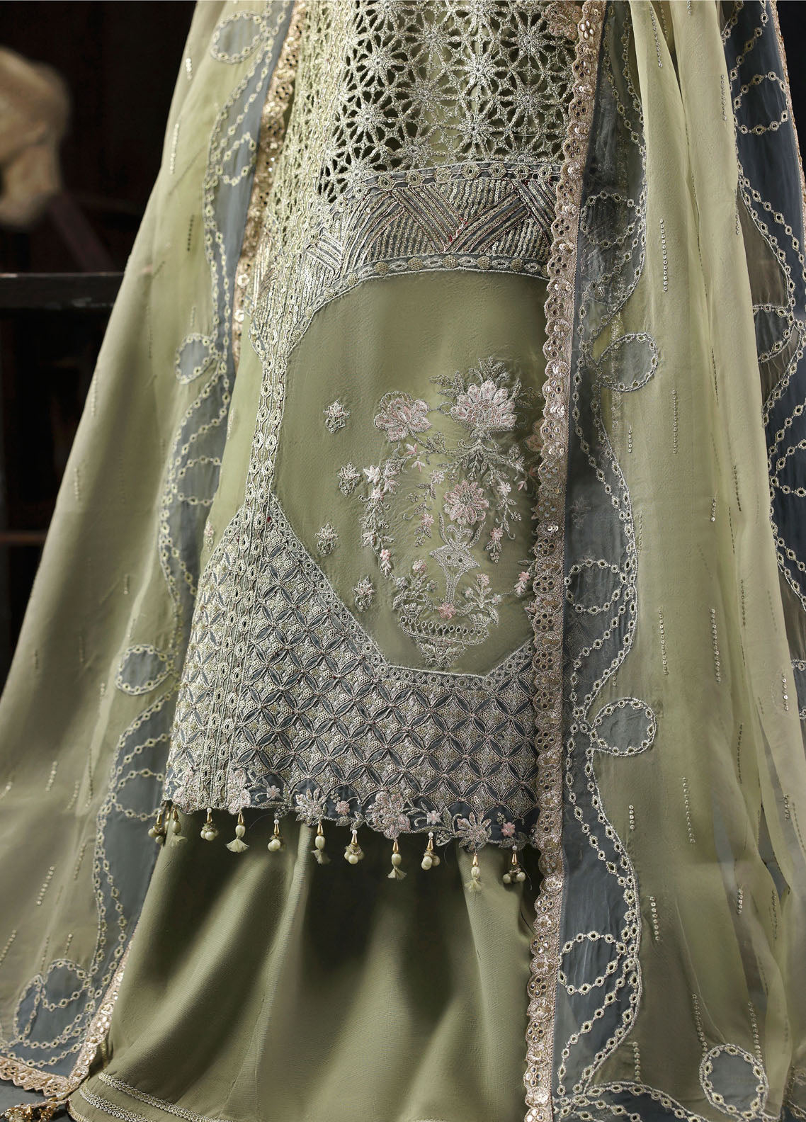 Sardinia Embroidered Organza Suits Unstitched 3 Piece D-1206 Inara
