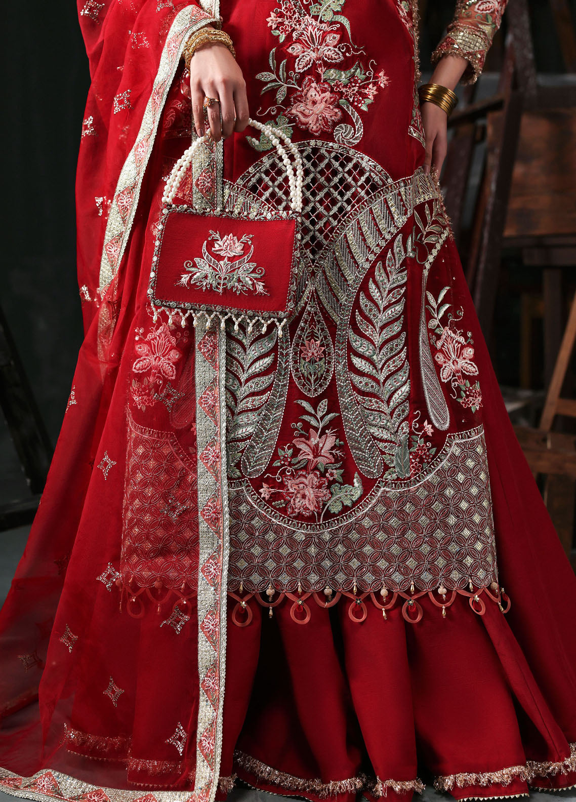 Sardinia Embroidered Organza Suits Unstitched 3 Piece D-1207 Zuri