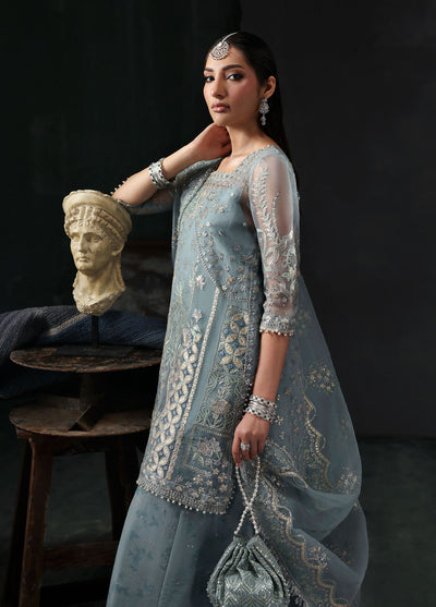 Sardinia Embroidered Organza Suits Unstitched 3 Piece D-1208 Zephyr